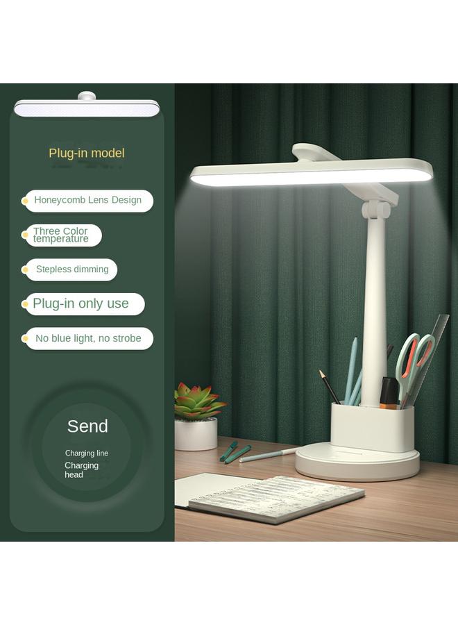 Bluejw LED Reading Lamp Student Study Special Desk Lamp Dormitory Refilling Dual-purpose Pen Holder Folding Desk Bedside Lamp - Image 1