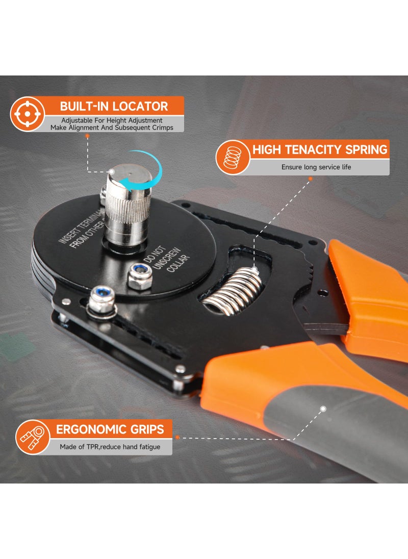 IWISS iCrimp Closed Barrel Crimper 4 Way Indent,8 Impression Type for Deutsch Solid Contacts gage 14,16&18(IWD-16)  - Image 4