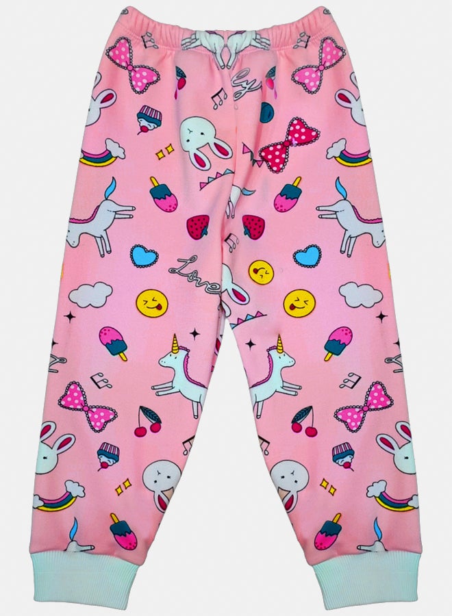 BabyShoora Baby Girl Melton Winter Winter Pajama Set - Image 2