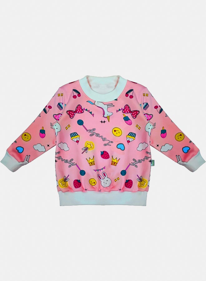 BabyShoora Baby Girl Melton Winter Winter Pajama Set - Image 3