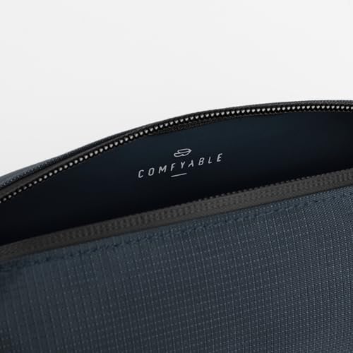 Comfyable Small Toiletry Bag for Men, Slim Mini Toothbrush Bag, Dopp Kit, Electronics, Tech, Gym, Water-Resistant Essentials Organizer, Blue - Image 3