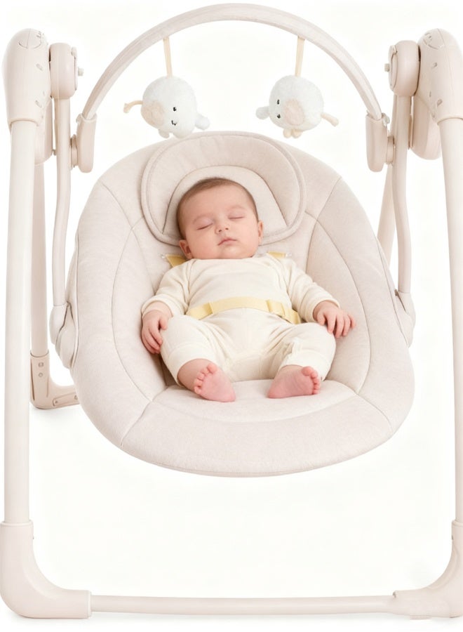 Mastela Portable Baby Swing With The Five-point Seat Belt and Removable Arc, Toys - Image 3