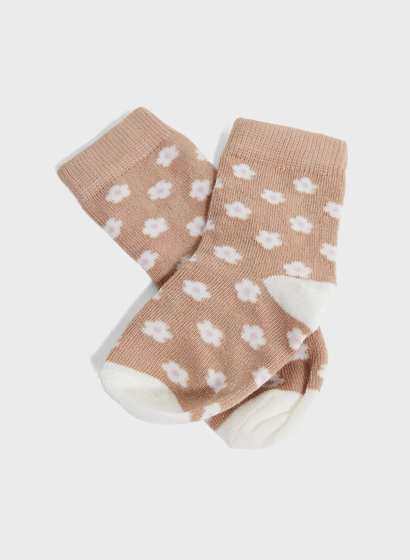 مذركير Infant 3 Pack Floral Print Socks