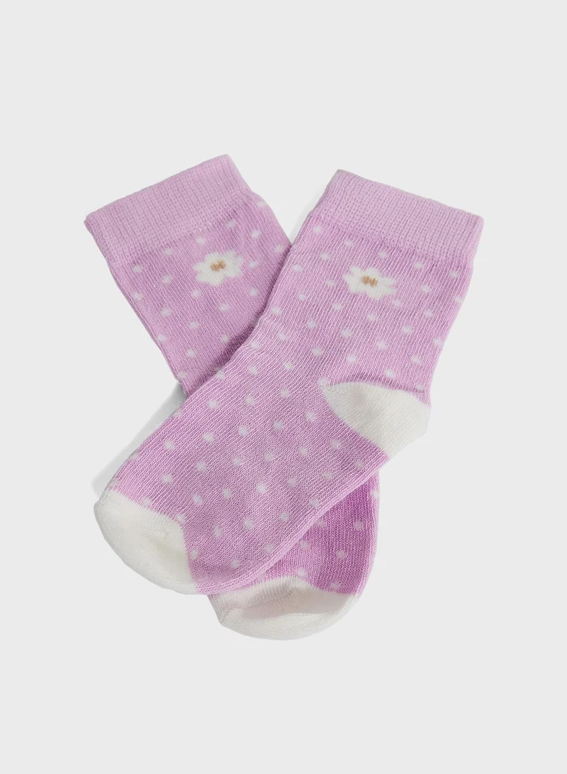 مذركير Infant 3 Pack Floral Print Socks