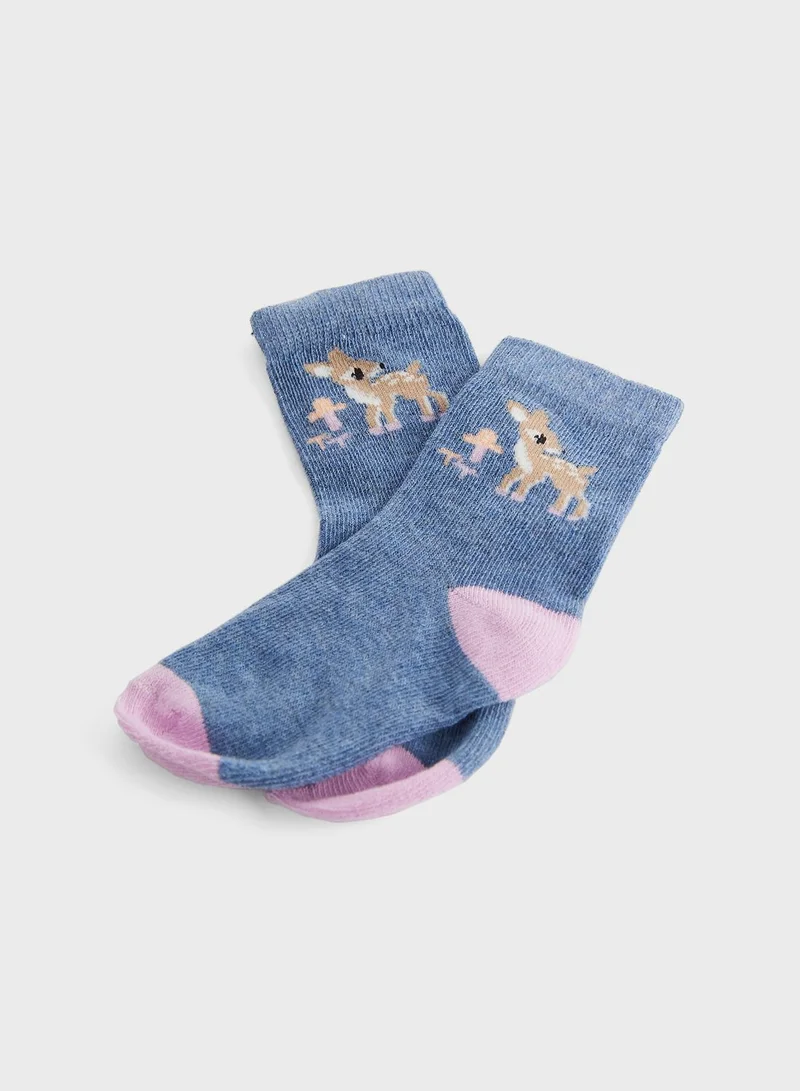 مذركير Infant 3 Pack Floral Print Socks