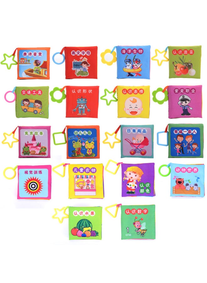 Cloth Book Children Baby Baby Early Teaching Toy Figure Cognitive Bite Not Bad Literacy Book Set-Color:Daily Supplies  - Image 4