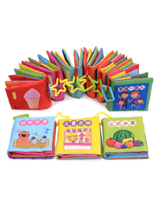 Cloth Book Children Baby Baby Early Teaching Toy Figure Cognitive Bite Not Bad Literacy Book Set-Color:Daily Supplies  - Image 2