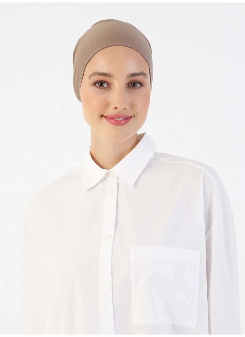 Ecardin Cotton Wide Size Bonnet - Dark Mink -