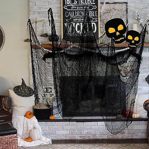 Yunfan 590" x 30" Halloween Creepy Cloth Spooky Halloween Decorations Indoor Outdoor Haunted House Party Decor Supplies Backdrops for Garden,Doorways,Yard,Home,Windows - Image 3