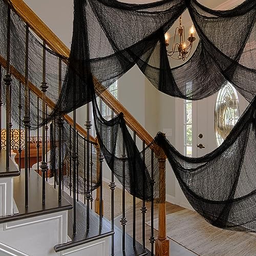 Yunfan 590" x 30" Halloween Creepy Cloth Spooky Halloween Decorations Indoor Outdoor Haunted House Party Decor Supplies Backdrops for Garden,Doorways,Yard,Home,Windows - Image 2