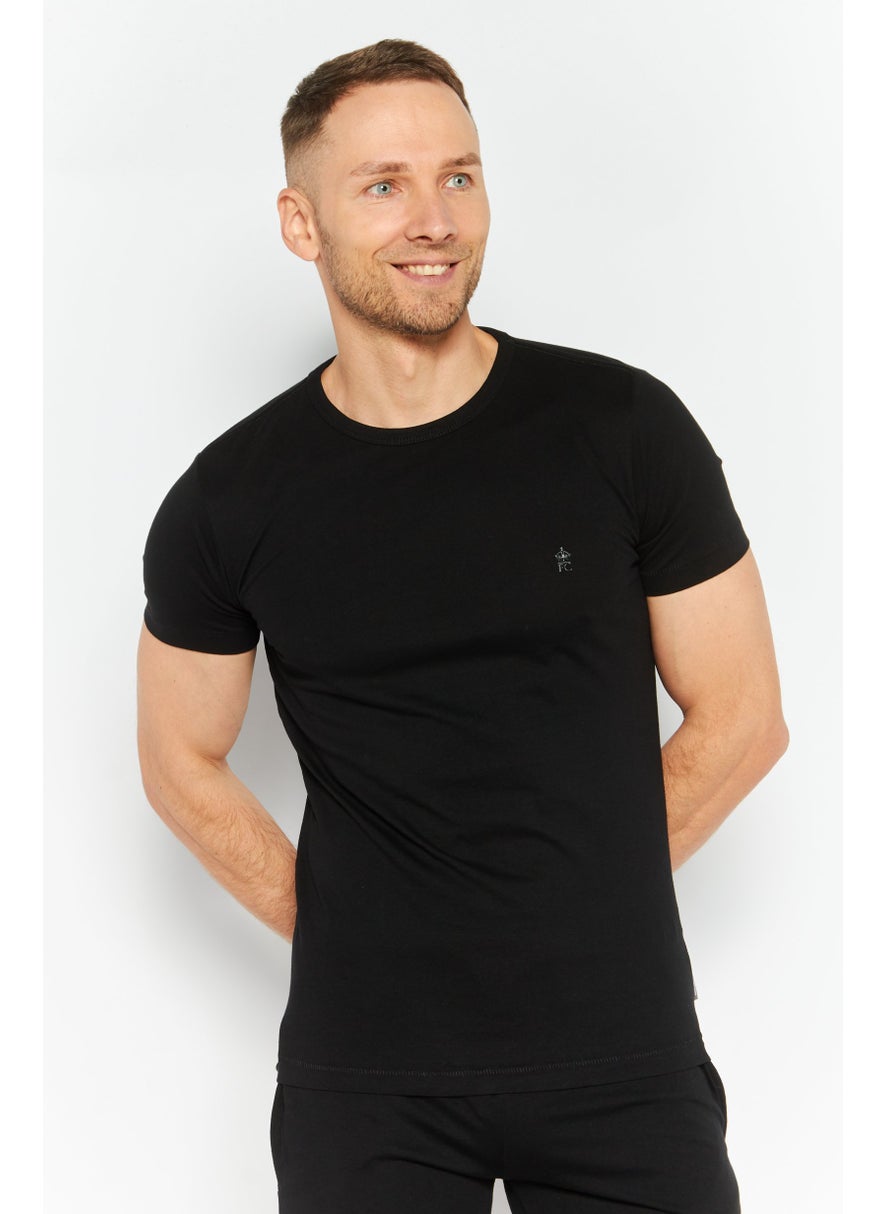 Men 2 Pcs Solid Short Sleeve T-Shirt And Shorts Set, Black - pzsku/Z7CFB38FFEA329F4004B0Z/45/_/1737642266/b0357732-2d14-425d-8fa7-ee4e376289ff