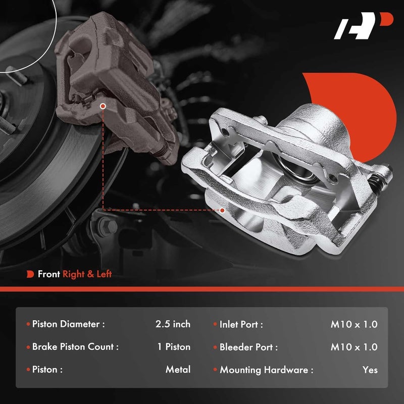 A-Premium Brake Caliper Assembly for Honda Pilot 2003-2008 - Image 2