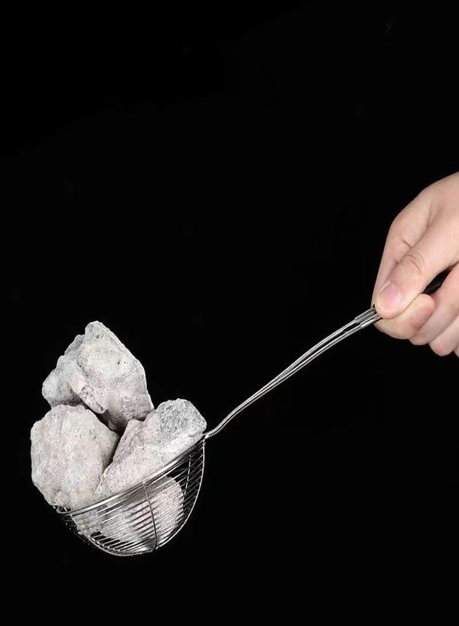 سي سي هود مجموعة ccHuDE من 6 قطع من ملاعق التصفية المصنوعة من الفولاذ المقاوم للصدأ مقاس 2.5 بوصة، مثالية لتصفية أواني الطبخ الساخنة، تتميز بفتحات تهوية، ومصفاة عنكبوتية، وأداة مطبخ للطبخ باللون الأحمر. - Image 3