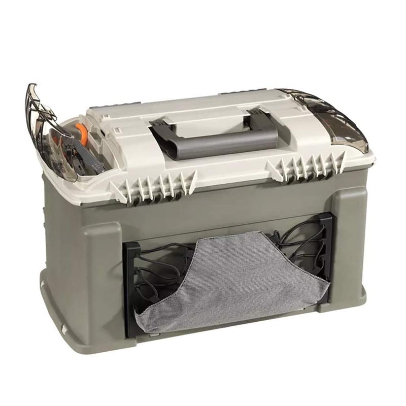Plano Elite Series Ultimate Angled Tackle System, Graphite & Sandstone, Includes 6 StowAway Utility Boxes, Premium Tackle Storage for Fishing Gear and Accessories, Waterproof Case - Image 4