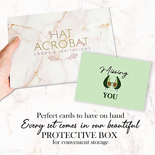 Hat Acrobat 24 Thinking of You Cards with Envelopes - Beautiful Encouragement Cards with 8 Designs to Send to Friends, Family, Groups, Clubs - Uplifting Thinking of You Greeting Cards with A Sentiment Inside (24) - Image 4