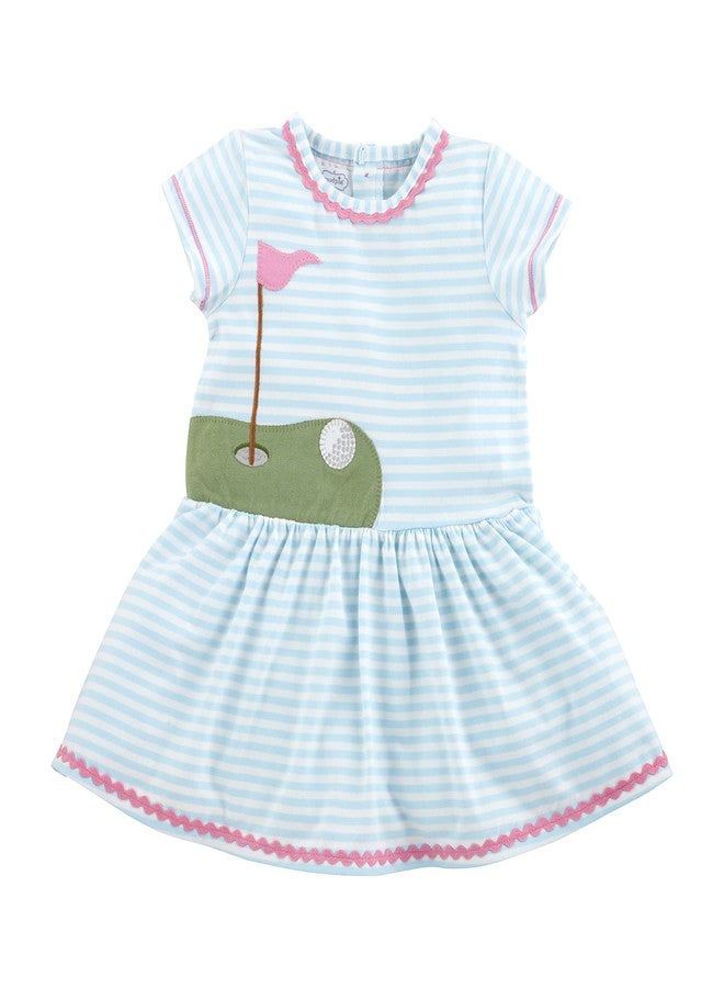 Mud Pie Girls Kids T Shirt Dress, Blue, 12-18 Months US - Image 1