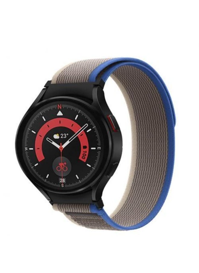 Generic - Active Attitude No Gap Trail Loop Nylon Band Compatible With Samsung Galaxy Watch 6 40mm Blue Gray - Image 1