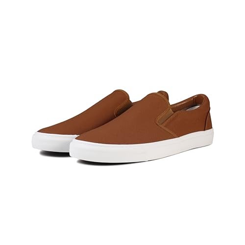 hello basics Men's Sneakers Classic Low Top Slip On Shoes Wide Canvas Skate Loafers Sneakers with Soft Insole Causal Dress Shoes for Men Comfortable Walking Shoes Slip on Sneakers for Men, Brown, 10 - Image 3