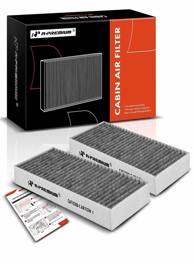 A-Premium 2-PC Cabin Air Filter with Activated Carbon Compatible with Nissan & Infiniti Models - Titan 2004-2015, Armada 2005-2015, NV2500 NV3500 2012-2014, QX56 2004-2010 - V8 5.6L - Image 1