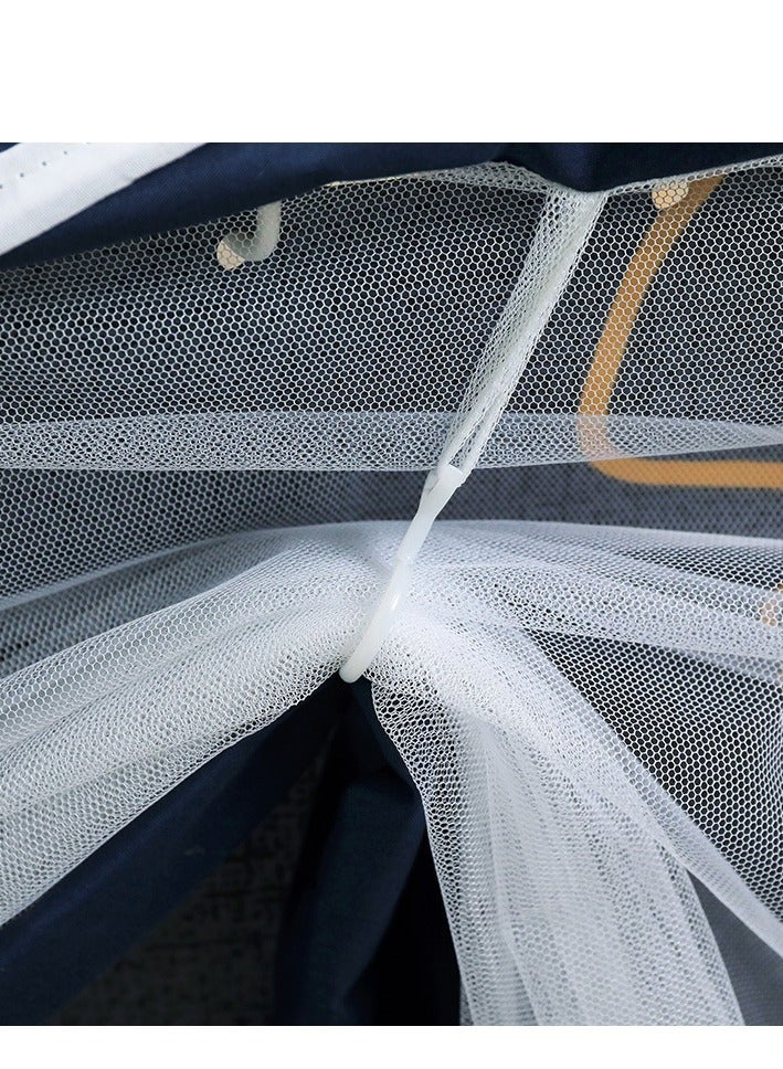 Bluejw Bed Canopy Tents Curtain Blackout Single Bed Tent Student Shading Cloth Canopy Dormitory Mosquito Net Sleep Privacy Protection with Frame for Children Bedroom With Pink Strawberry Pattern - Image 4