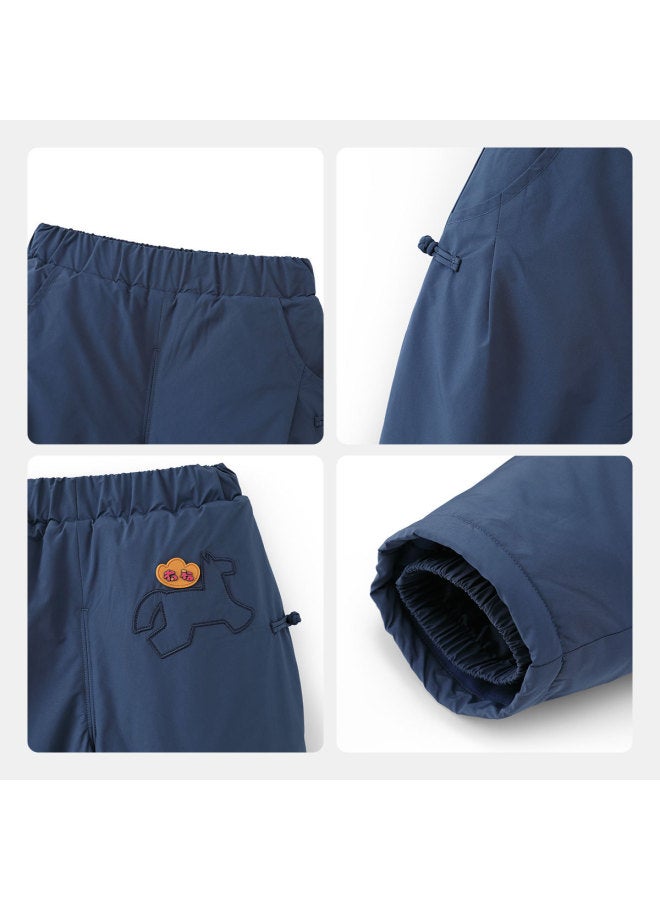 Windproof Quilted Pants] Baby Pants Thickened Winter Style Boys Quilted Pants Children's Trousers 2025 New Arrival - Image 5