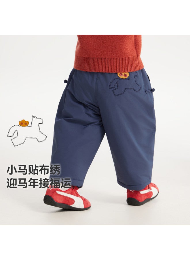 Windproof Quilted Pants] Baby Pants Thickened Winter Style Boys Quilted Pants Children's Trousers 2025 New Arrival - Image 4