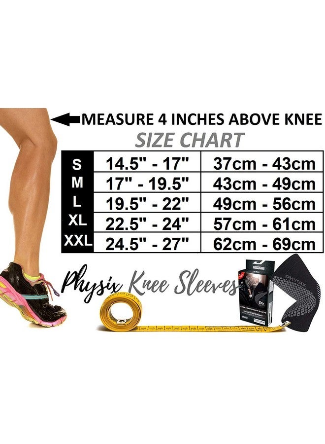 Physix Gear Sport PHYSIX GEAR Knee Support Brace - Premium Recovery & Compression Sleeve for Meniscus Tear, ACL, MCL Running & Arthritis - Best Neoprene Stabilizer Wrap for Crossfit, Squats & Workouts (Single Grey L) - Image 1
