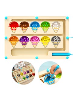 Generic Magnetic Color and Number Maze,Montessori Toy for 2-5 Years Old Girls,Wooden Magnet Balls Puzzles,Toddler Busy Board Game,Parent-child Toy,Preschool Learning Activities,Birthday Gift for Kids  - Image 1