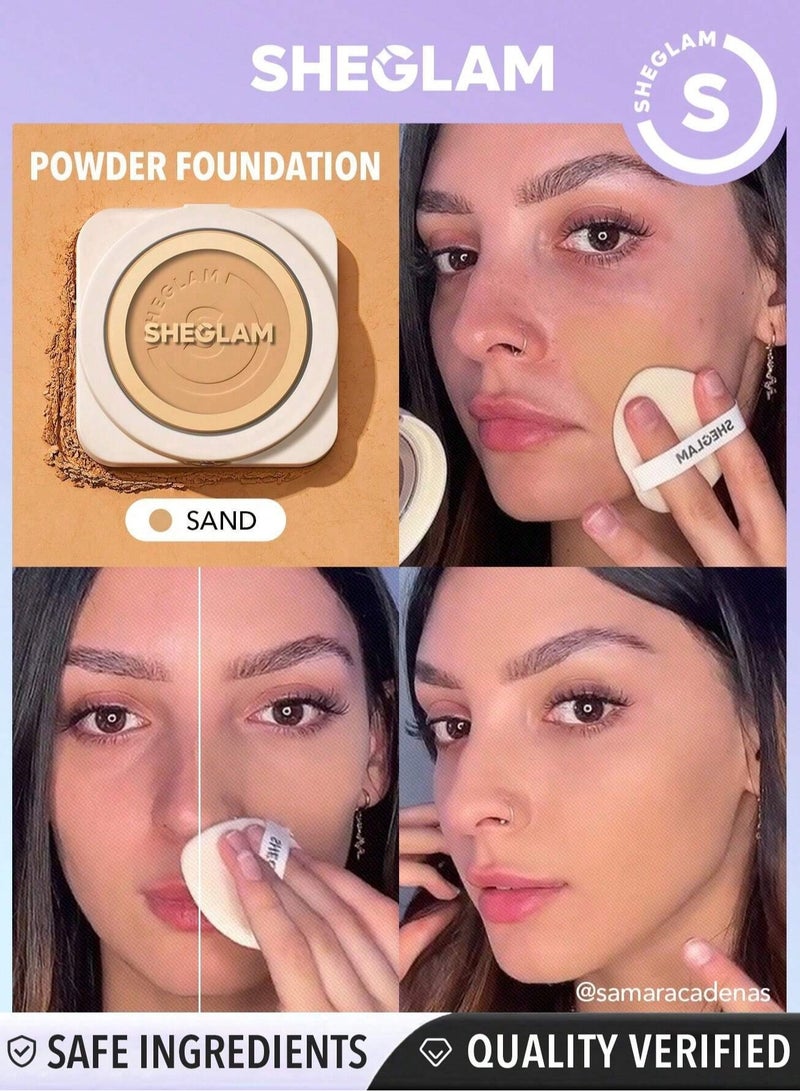 SHEGLAM Skin Focus High Coverage Powder Foundation - Sand - Image 1