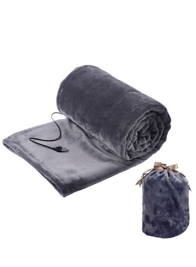 USB Electric Blanket Power Bank Car 5V Dormitory Outdoor Warm Blanket Electric Mattress Heating Shawl 140x80cm - Image 1