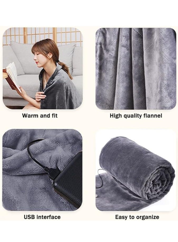 USB Electric Blanket Power Bank Car 5V Dormitory Outdoor Warm Blanket Electric Mattress Heating Shawl 140x80cm - Image 2