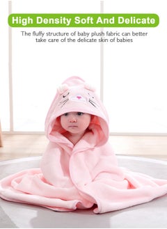 URbazaar 2Pcs Bamboo Hooded Baby Towel,Organic Bamboo Bath Towel for Toddler, Soft and Super Absorbent Washcloth, Machine Washable Towel, Keeps Your Baby Warm & Cosy  - Image 3