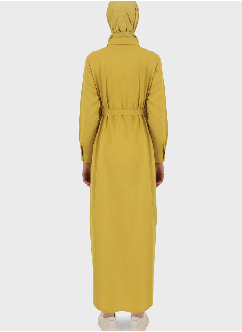 Refka by modanisa - Belted Shirt Dress - Image 1