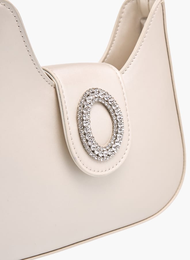 Flora Bella By Shoexpress Womens Embellished Shoulder Bag With Magnetic Button Closure  - Image 4