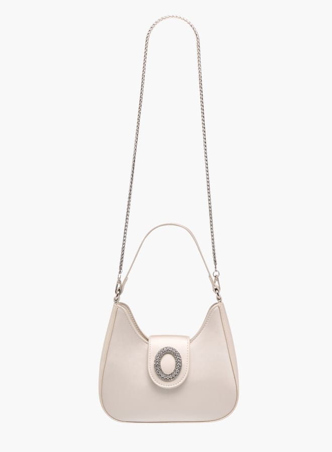 Flora Bella By Shoexpress Womens Embellished Shoulder Bag With Magnetic Button Closure  - Image 3