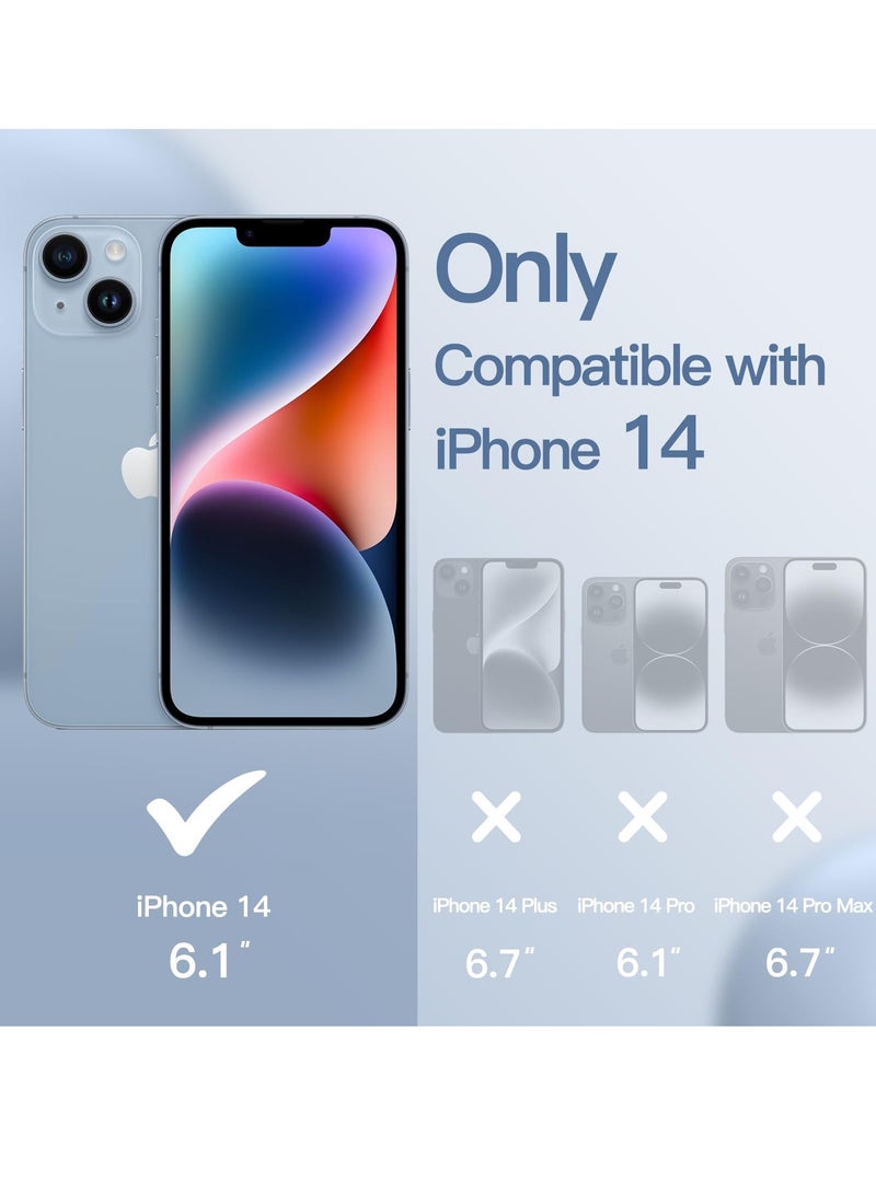 جي تيك حافظة من السيليكون لهاتف آيفون 14 مقاس 6.1 بوصة، حافظة هاتف واقية لكامل الجسم ناعمة الملمس، غطاء مقاوم للصدمات مع بطانة من الألياف الدقيقة باللون الأزرق السييرا - Image 2