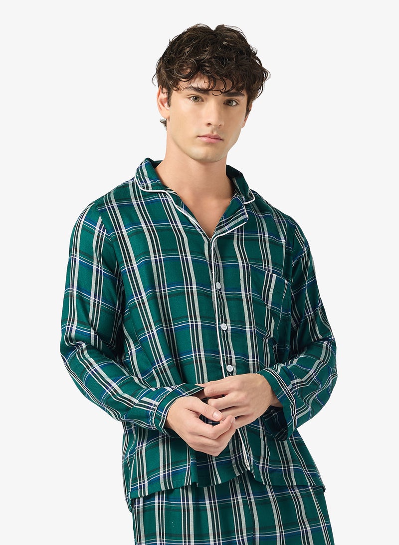 سفنتي فايف طقم بيجامة قميص وبنطلون - Image 3