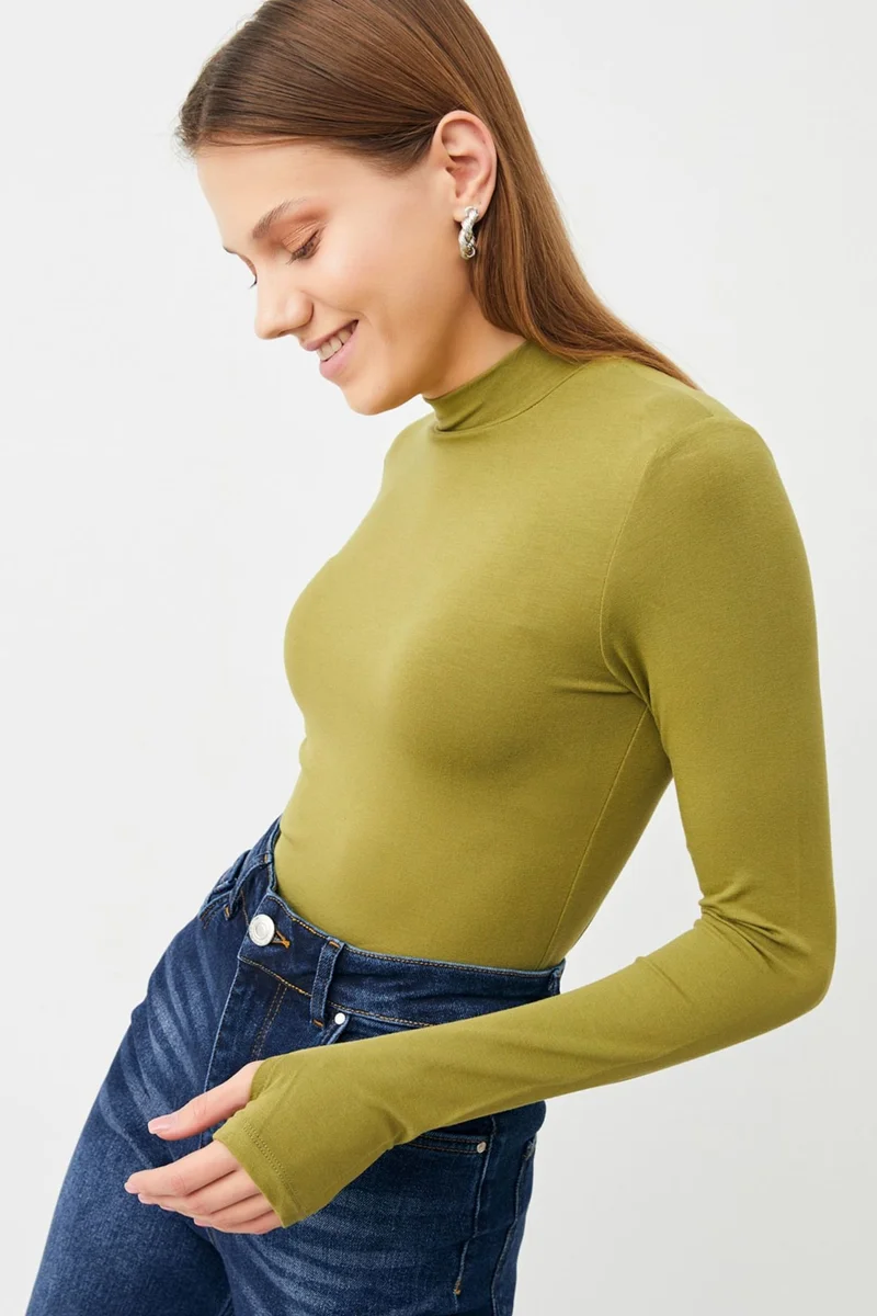 Bipantolon BIPANTOLON Women's 2-Pack Cut-Out Half Turtleneck Bodysuits