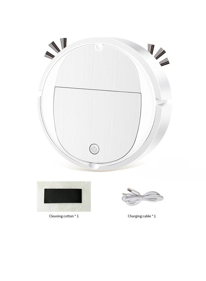 AROAQ 3 In 1 Smart Sweeping Robot, Powerful Suction Robot Cleaner, Rechargeable Mini Sweeper With Automatic Obstacle Avoidance, Robotic Vacuum Cleaner For Home Office, (1pc, White) - Image 1