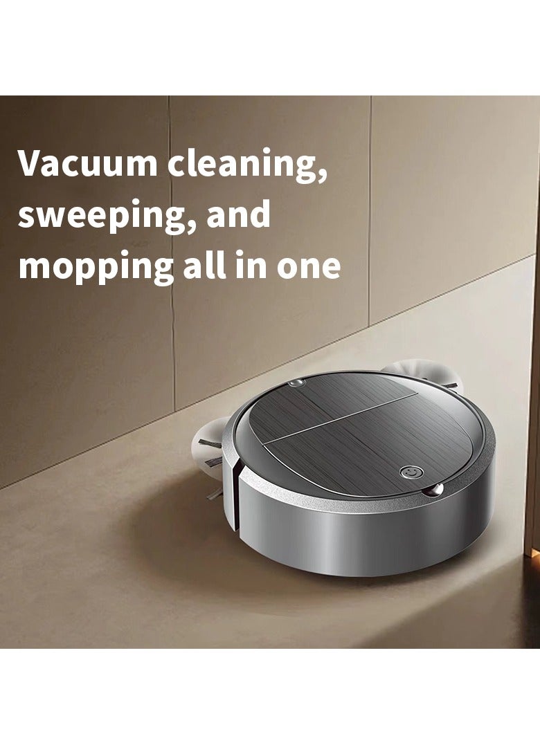 AROAQ 3 In 1 Smart Sweeping Robot, Powerful Suction Robot Cleaner, Rechargeable Mini Sweeper With Automatic Obstacle Avoidance, Robotic Vacuum Cleaner For Home Office, (1pc, White) - Image 2