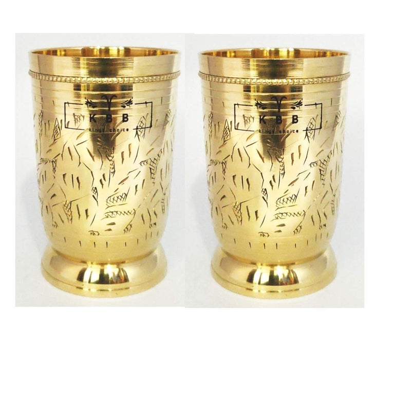 KBB Dana JAPANI Design Brass Glass Handwork 250 ml KBBP2068 Pack of 1 - Image 1