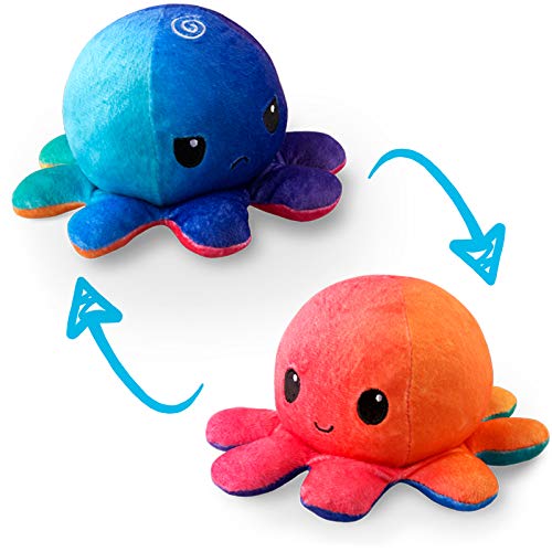 TeeTurtle - The Original Reversible Octopus Plushie - Sunset + Mermaid - Cute Sensory Fidget Stuffed Animals That Show Your Mood - Image 5