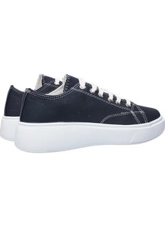 Liger Women's Comfortable Thick Sole Linen Sneakers Navy Blue  - Image 5