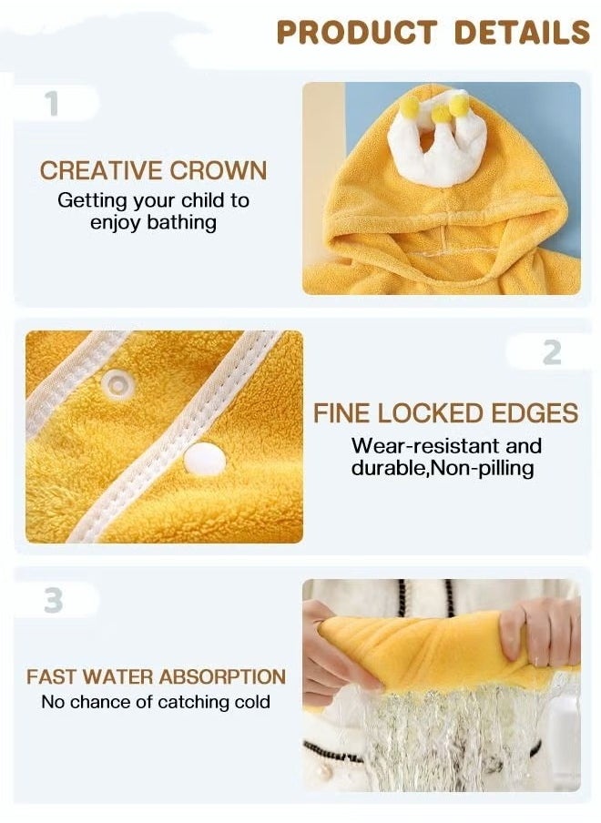 MIXDE Baby Kids Hooded Bath Towel Fast Water Absorption Soft and Skin-friendly Baby Quilt 70*130cm±2cm  - Image 4