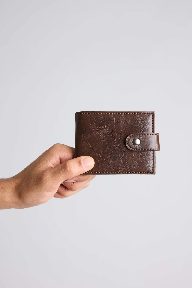 Defacto  Man Faux Leather Business Card Wallet for Men | Best Price UAE