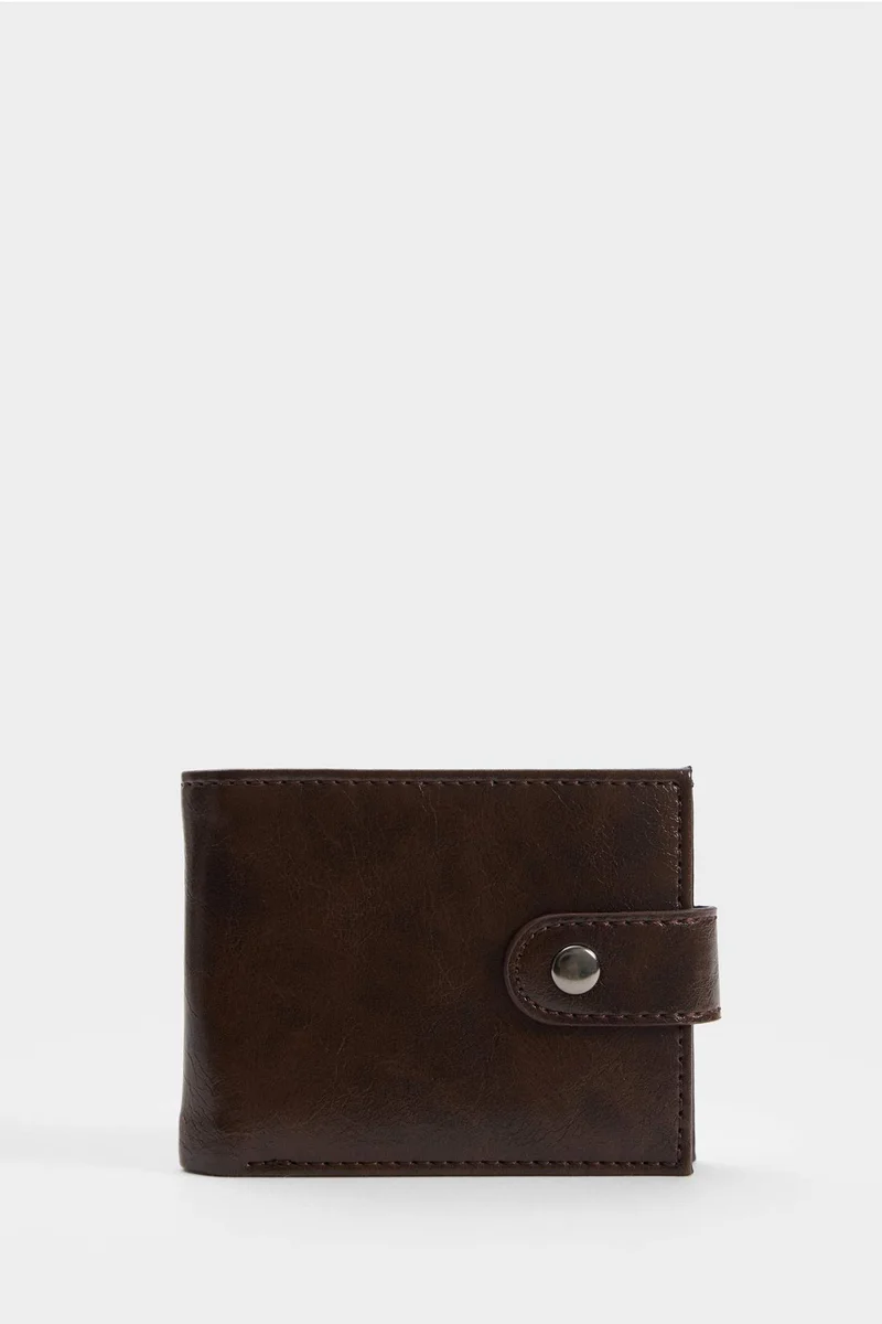 Man Faux Leather Business Card Wallet
