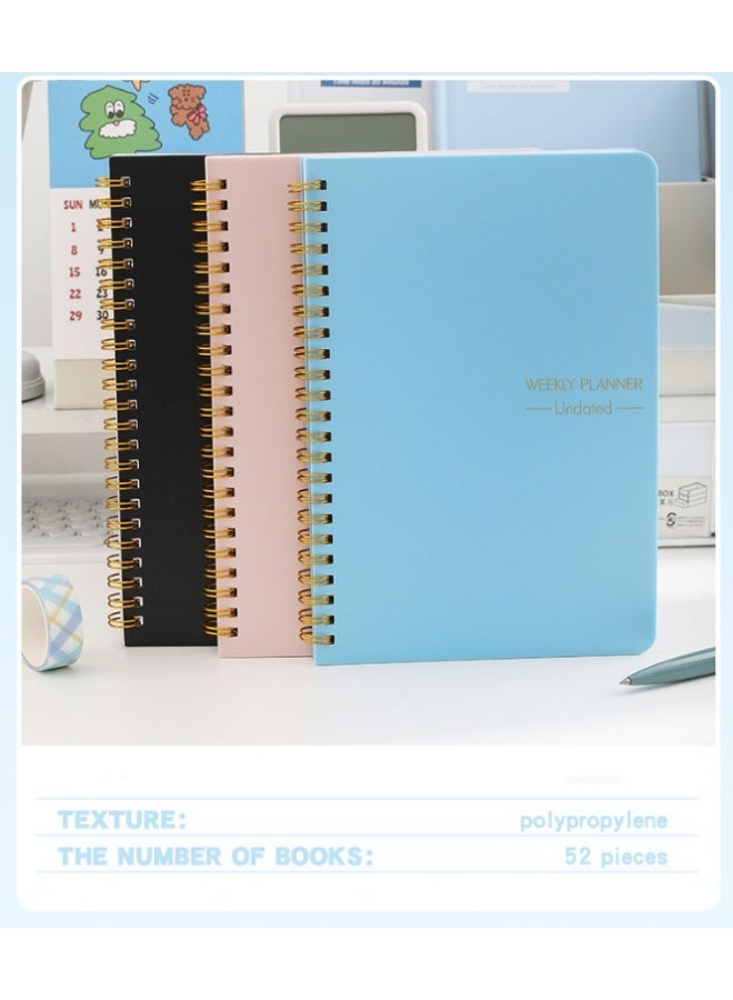 JoyousSto Weekly Planner Undated, A5 To Do List Notebook Weekly Goals Schedule Planner Daily Planner Notebook Weekly Goals Planner for Work & Personal Life(Pink) - Image 3