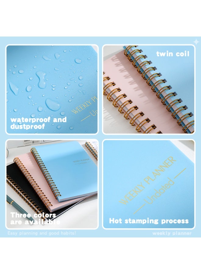 JoyousSto Weekly Planner Undated, A5 To Do List Notebook Weekly Goals Schedule Planner Daily Planner Notebook Weekly Goals Planner for Work & Personal Life(Pink) - Image 2