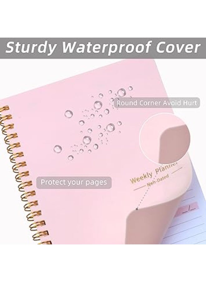 JoyousSto Weekly Planner Undated, A5 To Do List Notebook Weekly Goals Schedule Planner Daily Planner Notebook Weekly Goals Planner for Work & Personal Life(Pink) - Image 5