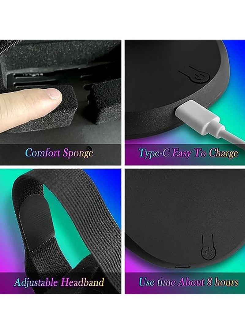Led Mask with Gesture Sensing Transforming Light Up Luminous Digital Glow Mask Type-C Charging Port for Rave Party Masquerade Costume Cosplay Party - Image 4